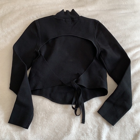 NWT Zara Open Back Turtle Neck - Picture 3 of 4